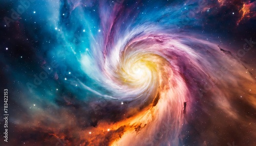 beautiful spiral nebula color background © Tomas