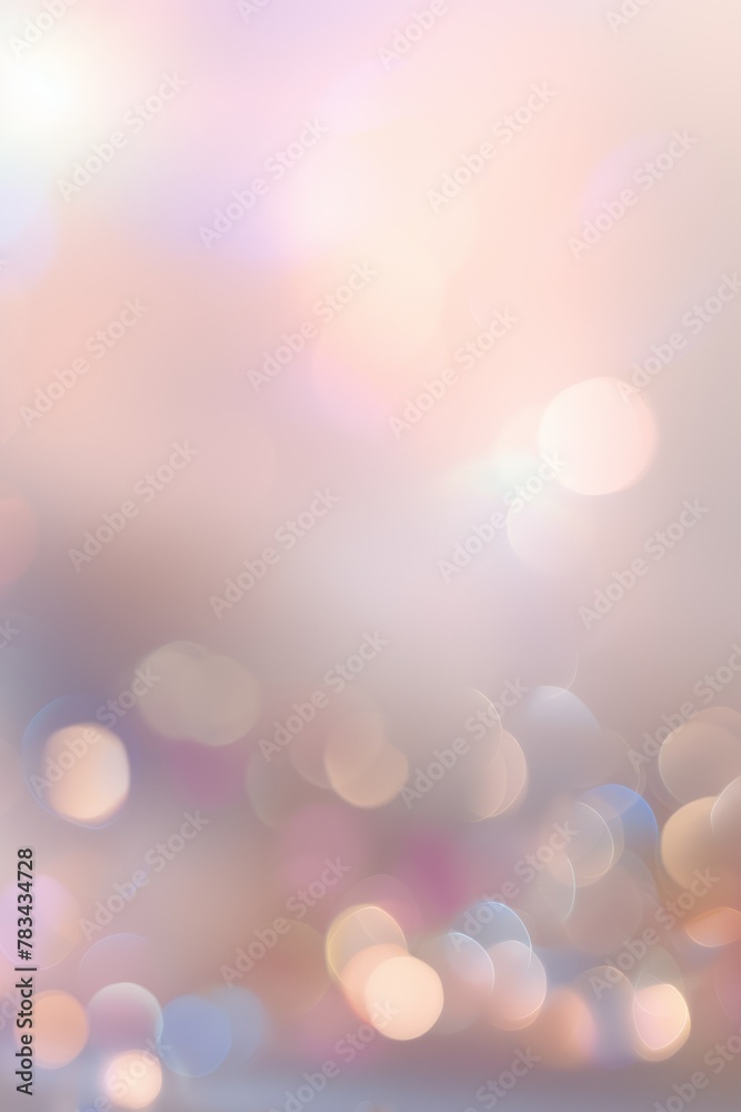 iridescent abstract background with bokeh lights in pastel shades.  copy space