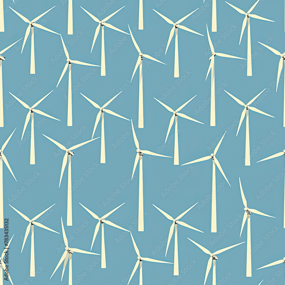 Frameless Wind Turbine Tile Pattern for Renewable Energy Design Frameless Wind Turbine Tile Pattern for Renewable Energy Design