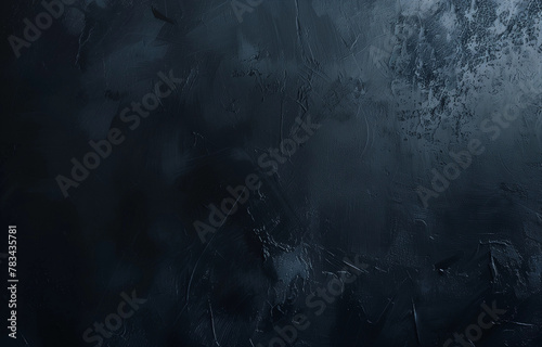 Mysterious Dark Paint Texture, Abstract Charcoal Strokes, Moody Background with Copy Space