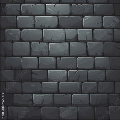 Vector brick wall seamless background. Realistic brick textures on flat wall.