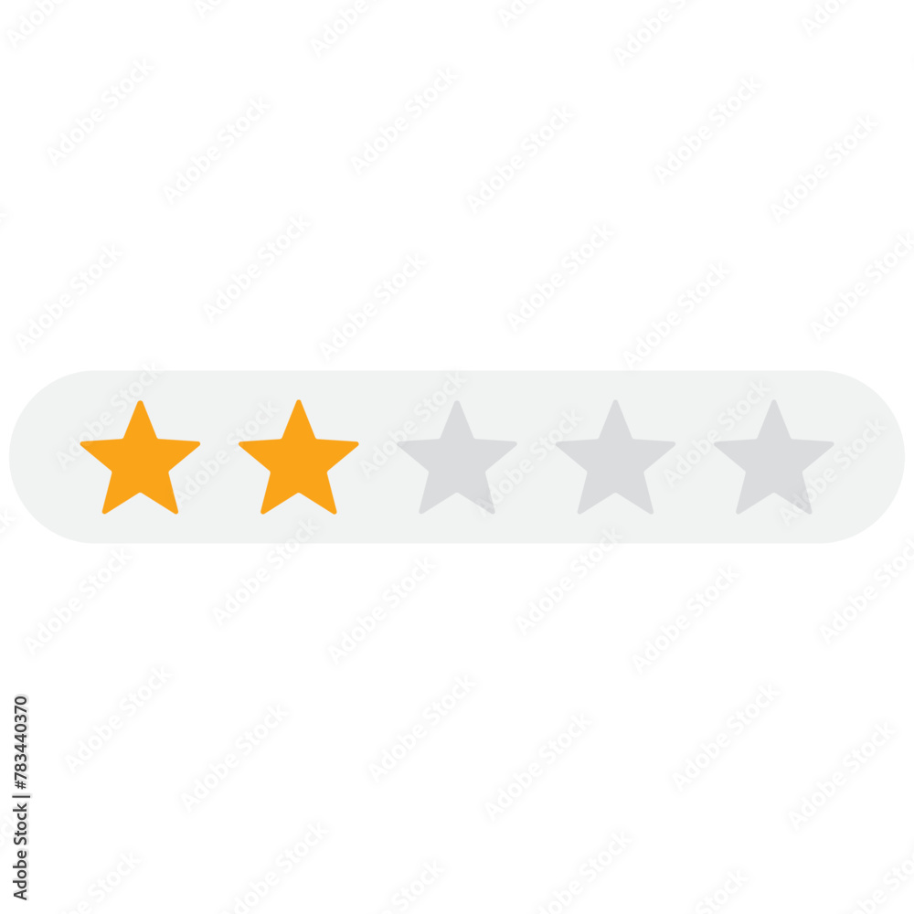 2 stars rating icon, simple graphic classify quality review flat design interface illustration elements for app ui ux web banner button vector isolated on white background 2 stars rating icon, simple graphic classify quality review flat design interface illustration elements for app ui ux web banner button vector isolated on white background