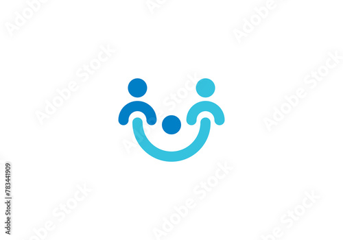 person smile happy health care logo design