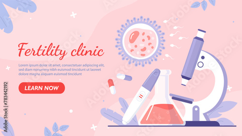 Fertility clinic vector poster