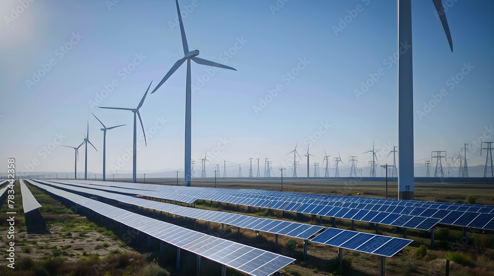 Paradigm Shift: Wind Turbines & Solar Panels Harnessing Renewable Energy Sources