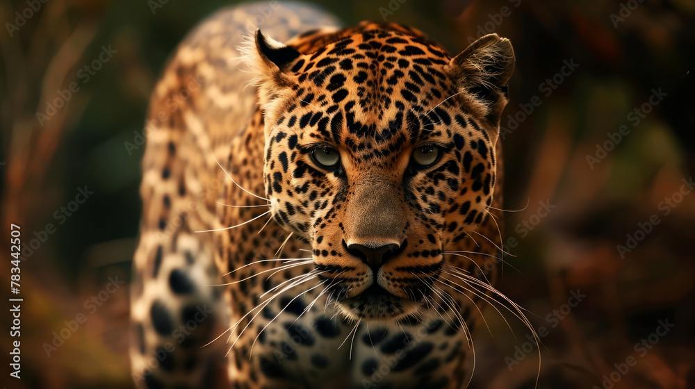 Fototapeta premium hunting leopard