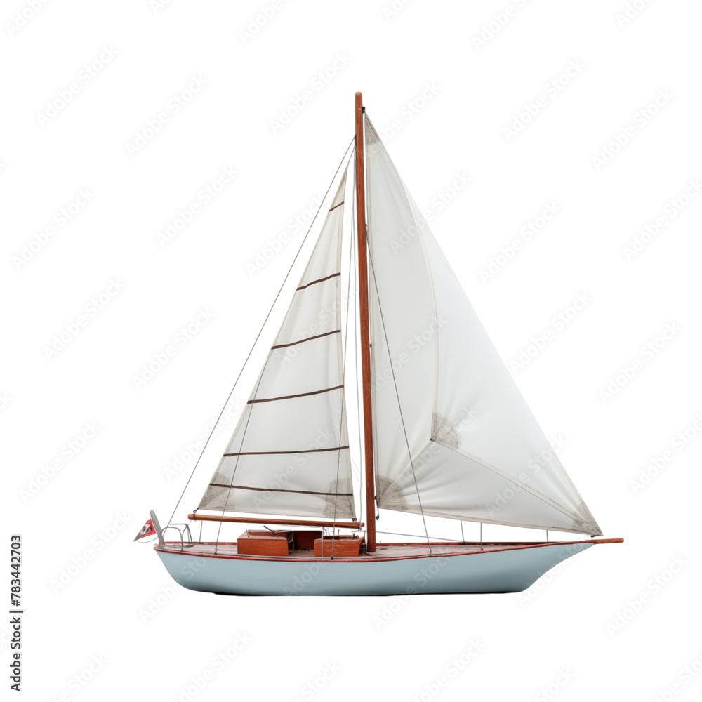 Sailboat isolated on transparent background