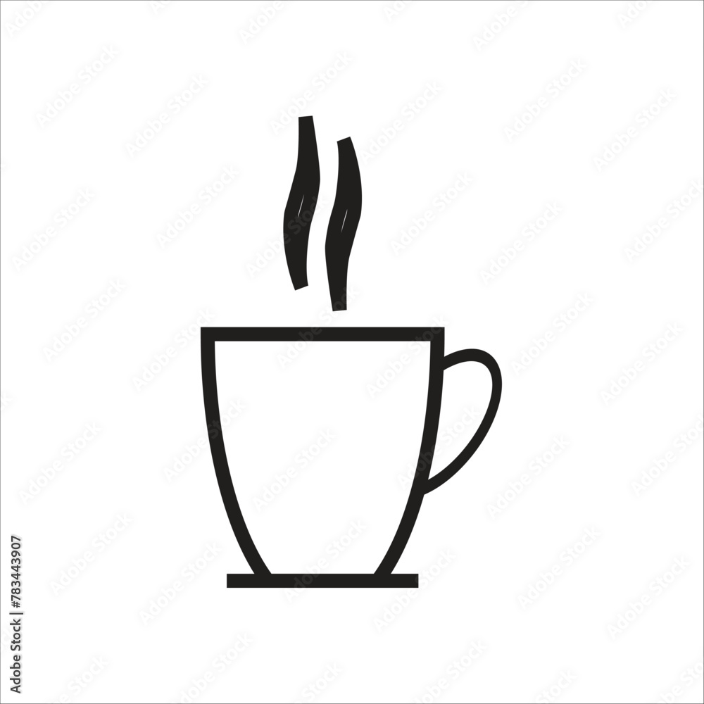 coffe mug vector icon line template coffe mug vector icon line template