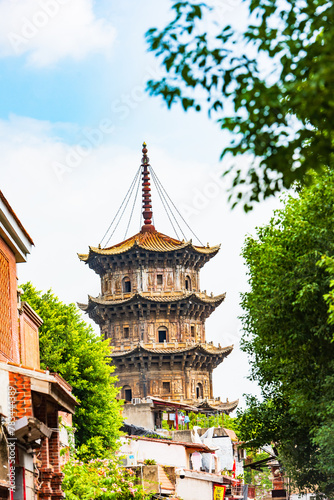 Two ancient pagodas at Kaiyuan Temple in Quanzhou  Fujian  China