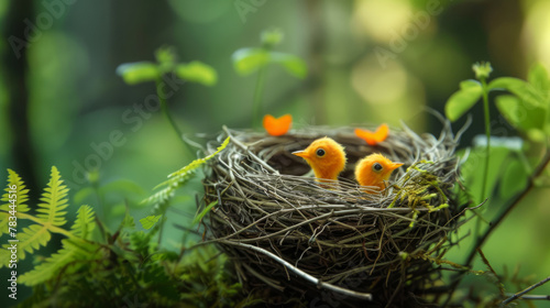 little birds make nests © Itsaraporn
