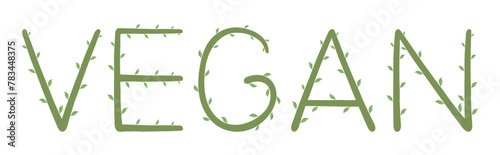 Illustration about veganism, vector illustration