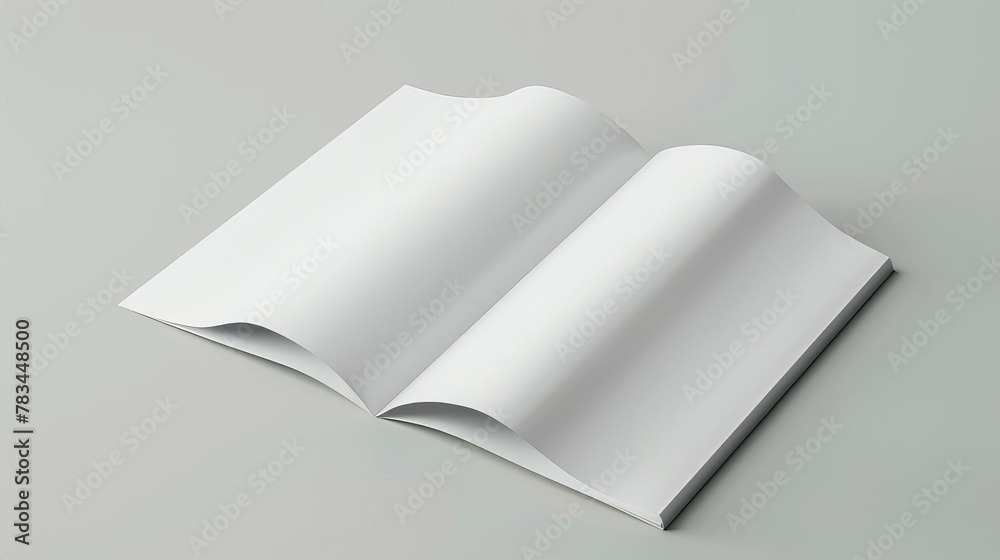a3 halffold brochure mockup with blank white template pages 3d illustration a3 halffold brochure mockup with blank white template pages 3d illustration
