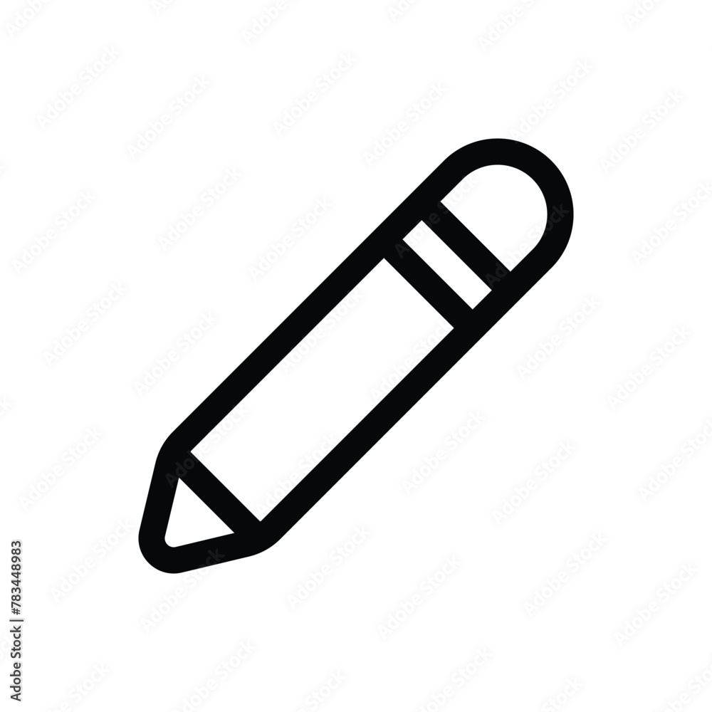 Simple Pencil icon. The icon can be used for websites, print templates, presentation templates, illustrations, etc