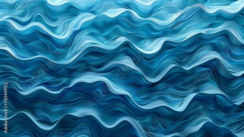 abstract ocean seascape with blue wavy water surface top view nature background illustration