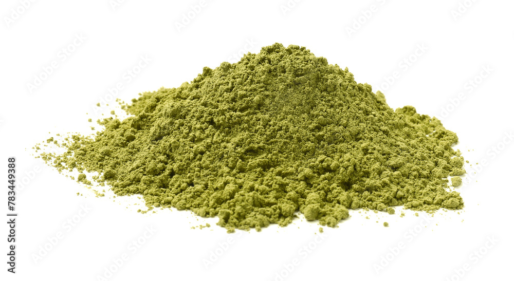 Heap of henna powder isolated on white Heap of henna powder isolated on white