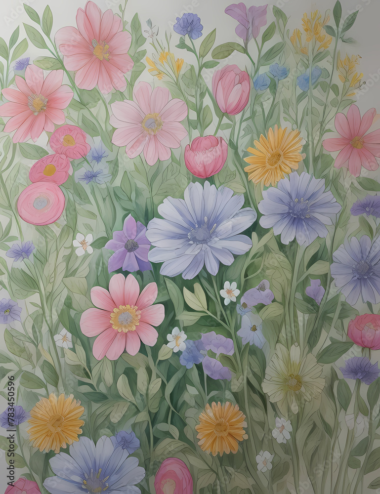 Wild Flowers Background Wild Flowers Background