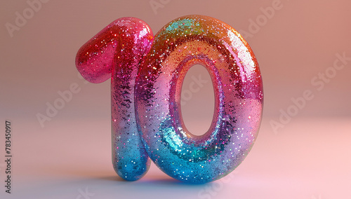 Glitter Number 10