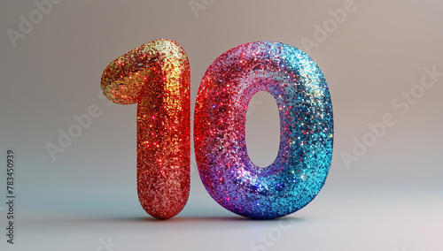 Glitter Number 10