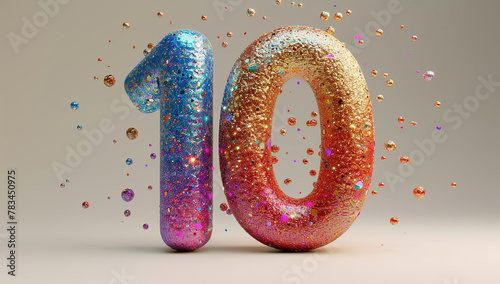Glitter Number 10