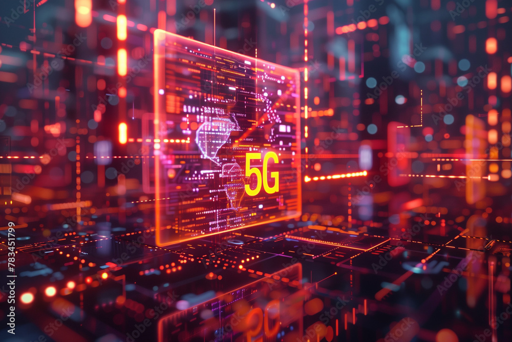 Abstract colorful 5G internet background Abstract colorful 5G internet background