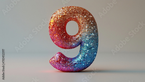 Glitter Number 9