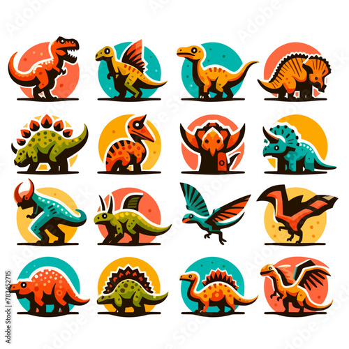 Dino icon set 