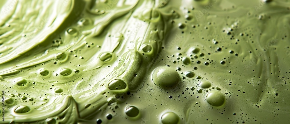 Green tea matcha latte, art foam, close shot, soft natural light, detailed texture Green tea matcha latte, art foam, close shot, soft natural light, detailed texture