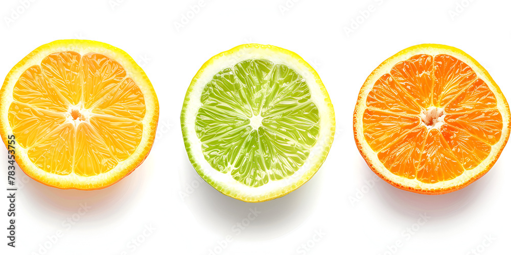 Various citrus fruits including grapefruit orange lemon and lime