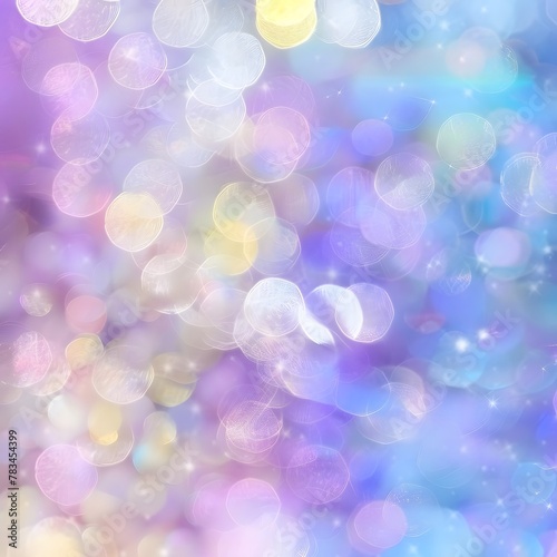 Abstract blurred banner background with rainbow colors and pastel shades, using a bokeh effect.