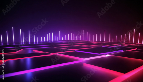 Abstract Pink Blue Purple Glowing Gradient Hues Background © CreativeStock