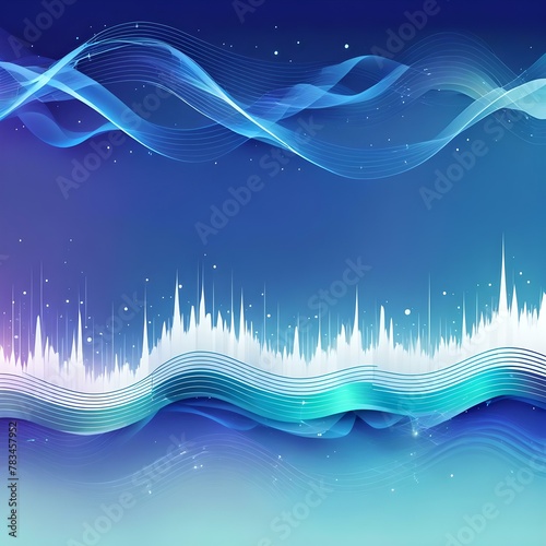 Sound wave abstract background with copy space for text