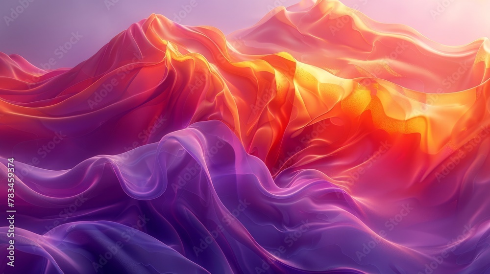 Obraz premium Liquid Flowing Colorful Silk Texture Background. Abstract Colors Creative Wallpaper.