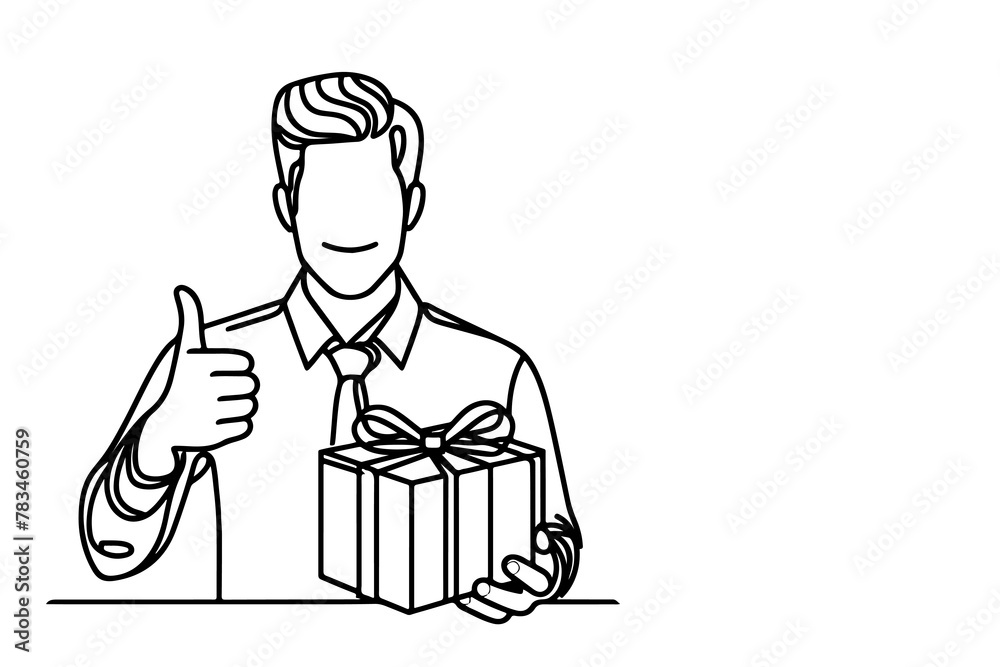 Man opening a box Man opening a box