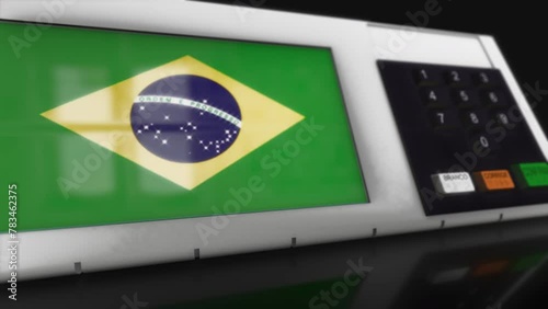 Urna eletrônica brasileira para eleições e voto