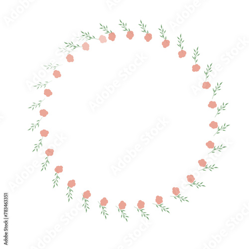 Hand drawn floral frames with flowers. Wreath. Elegant logo template. Vector illustration for labels, branding business identity, wedding invitation