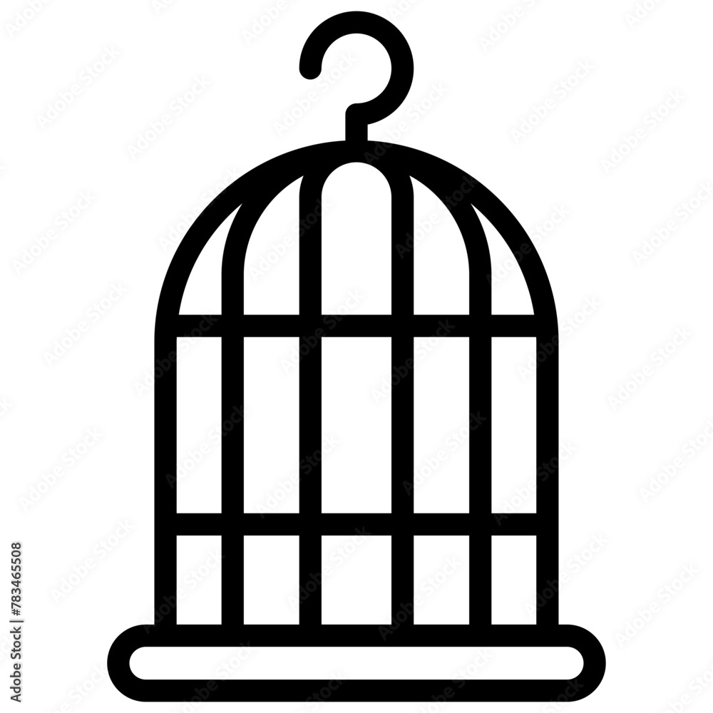 cage icon illustration design with outline cage icon illustration design with outline