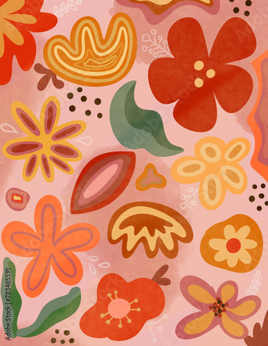 seamless background with flowers