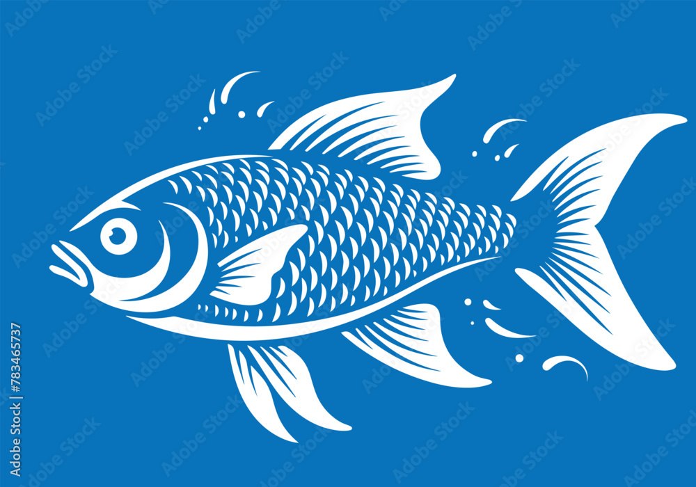 Fish logo icon vector silhouette isolated Fish logo icon vector silhouette isolated