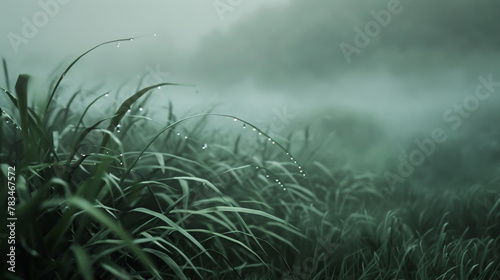 As you journey through the mist-kissed valleys, convey the sensation of the dew-kissed grass