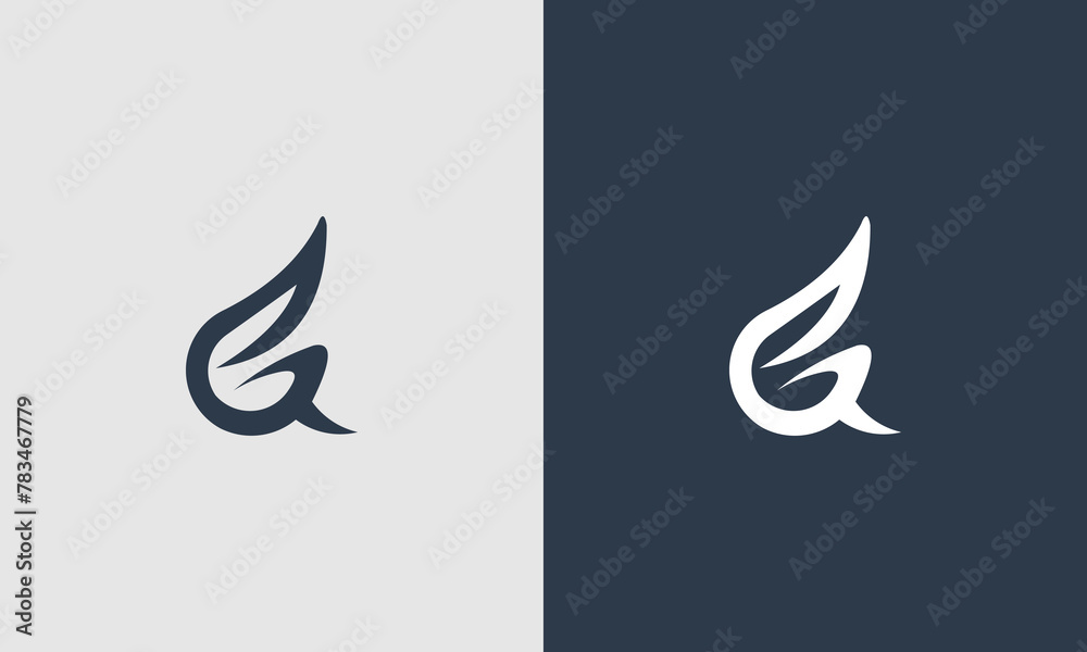 Obraz premium letter gr monogram logo design vector illustration