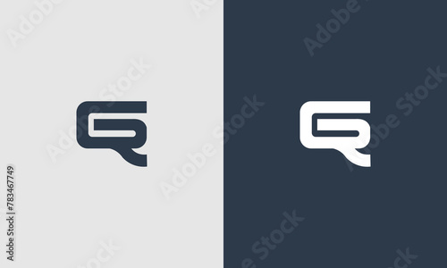 letter gr monogram logo design vector illustration photo