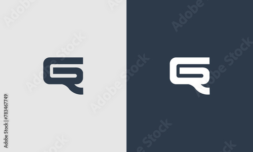 letter gr monogram logo design vector illustration