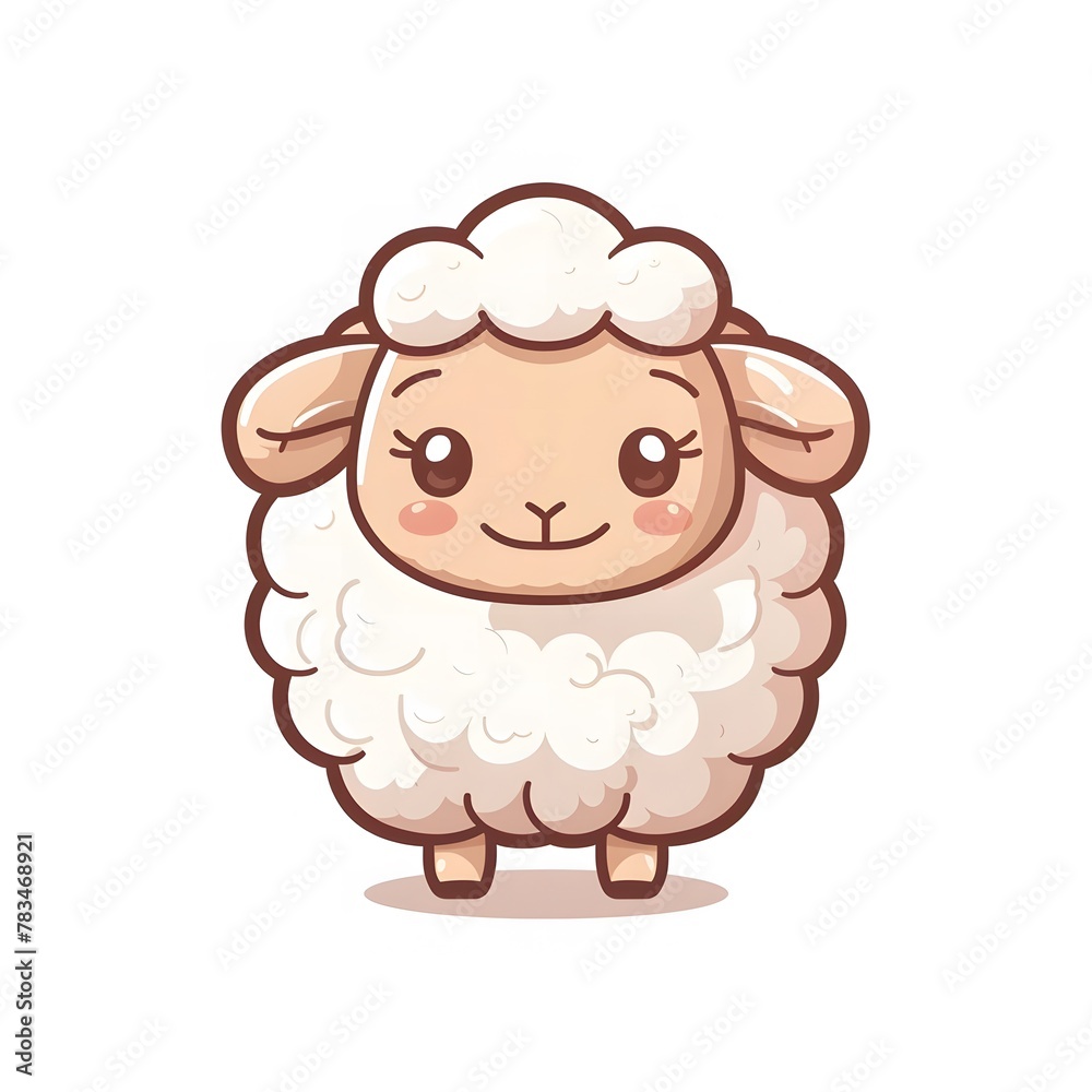 Cute and Happy sheep Character in Simple Cartoon Style
Cute and Happy sheep Character in Simple Cartoon Style