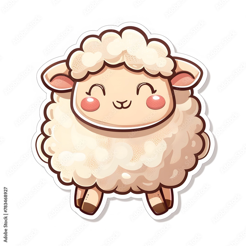 Cute and Happy sheep Character in Simple Cartoon Style
Cute and Happy sheep Character in Simple Cartoon Style