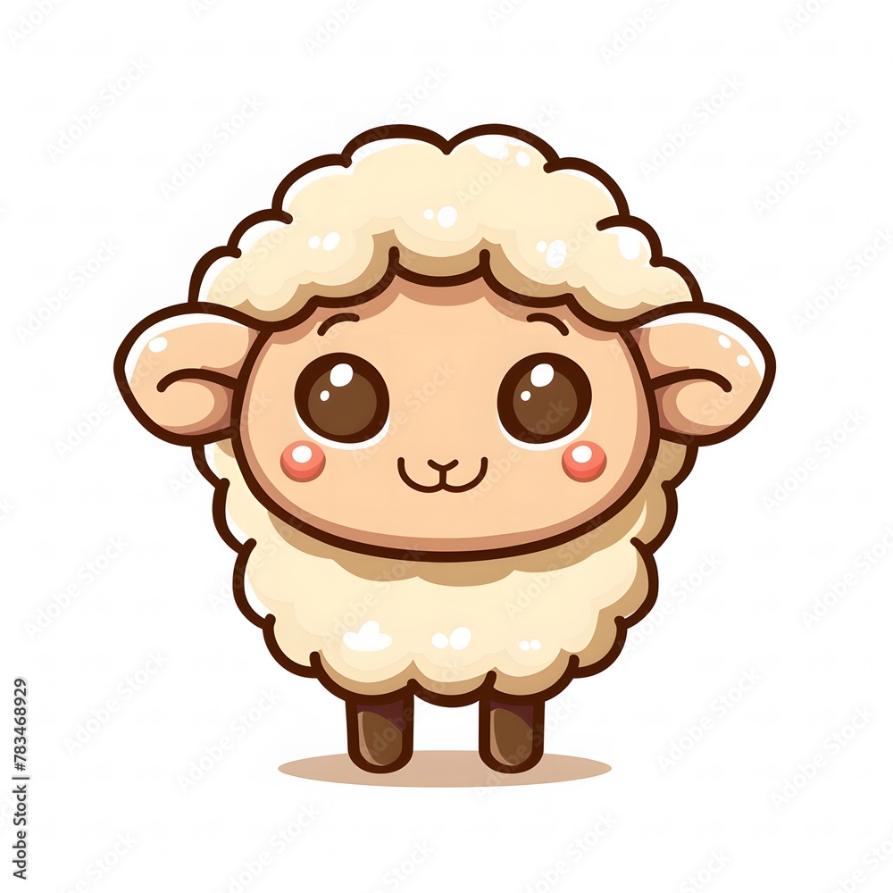 Cute and Happy sheep Character in Simple Cartoon Style
Cute and Happy sheep Character in Simple Cartoon Style