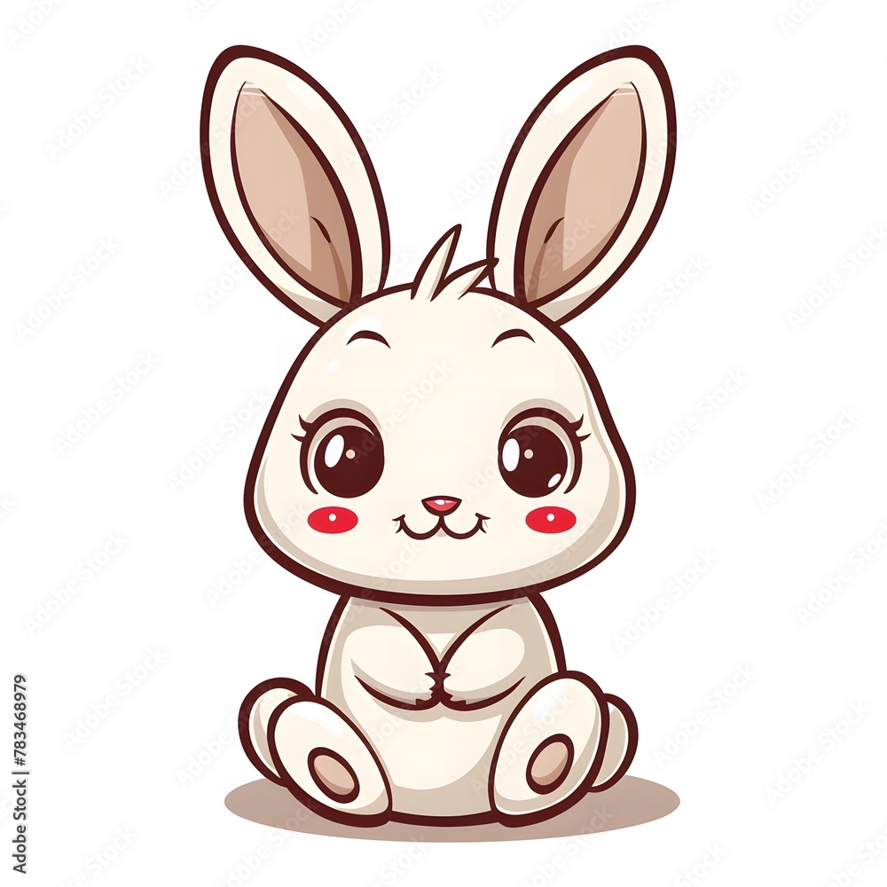 Cute and Happy rabbit Character in Simple Cartoon Style
Cute and Happy rabbit Character in Simple Cartoon Style