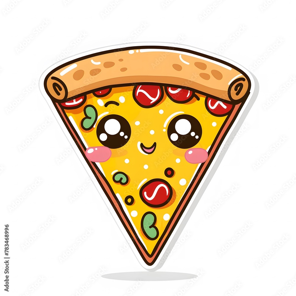 Cute and Happy pizza Character in Simple Cartoon Style
Cute and Happy pizza Character in Simple Cartoon Style