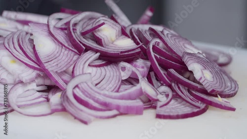 Wallpaper Mural Sliced onions on cutting board Torontodigital.ca