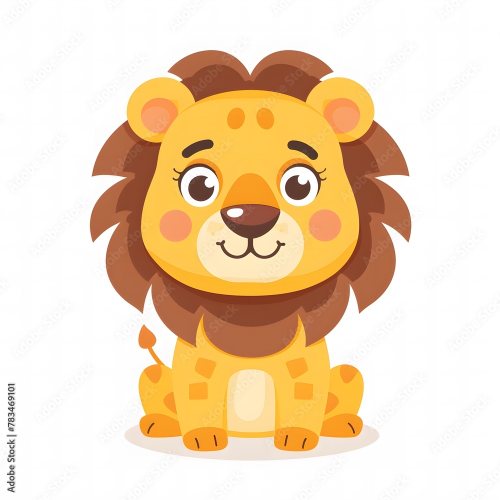 Cute and Happy lion Character in Simple Cartoon Style
Cute and Happy lion Character in Simple Cartoon Style