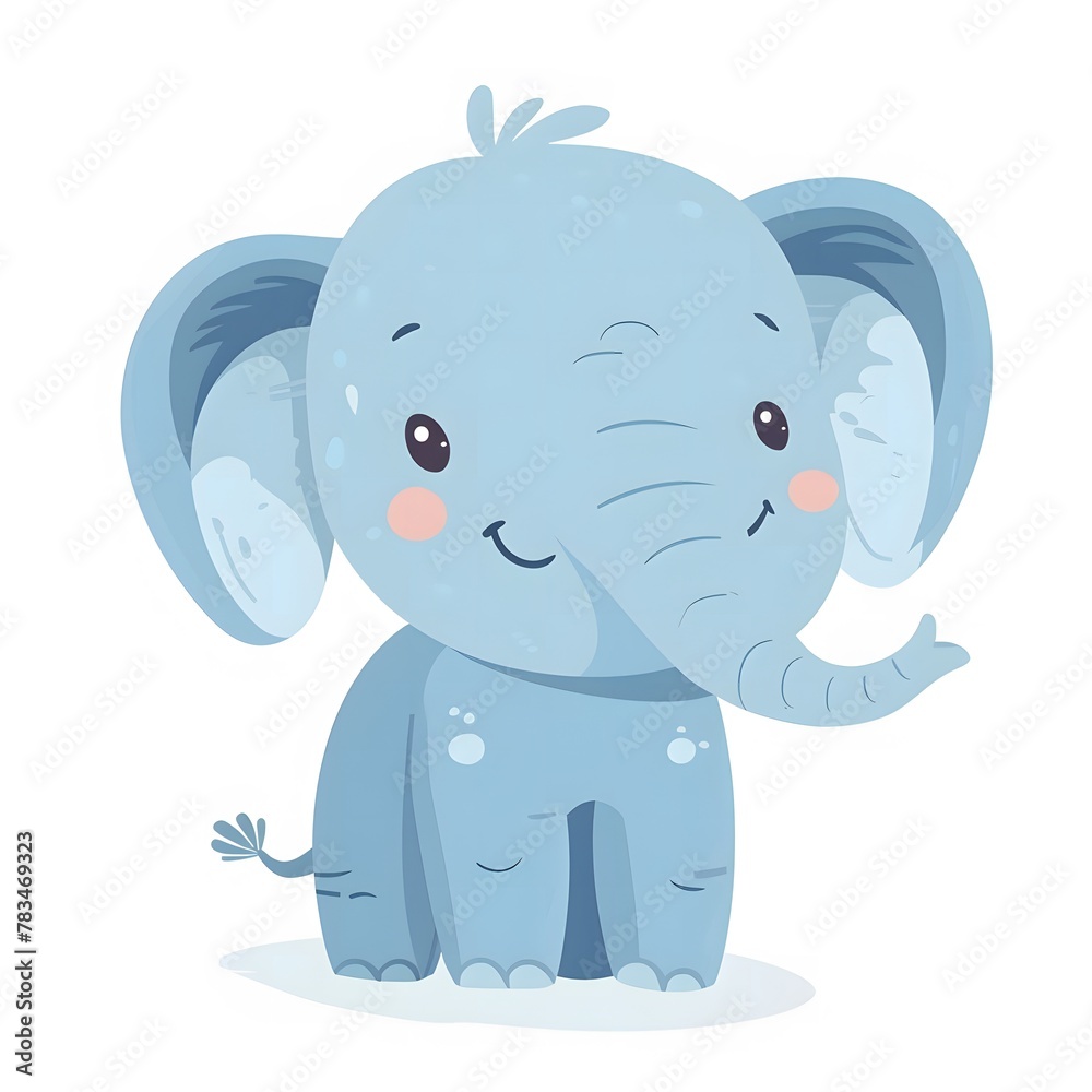 Cute and Happy elephant Character in Simple Cartoon Style
Cute and Happy elephant Character in Simple Cartoon Style